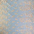 Orange 3D Flower Pekerjaan Tangan Beaded Fabric
